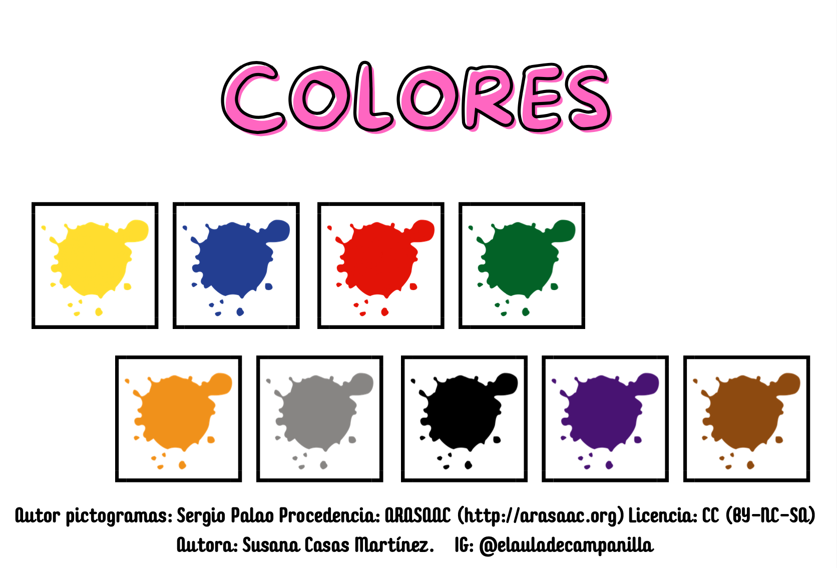 Cuaderno clasificación de colores